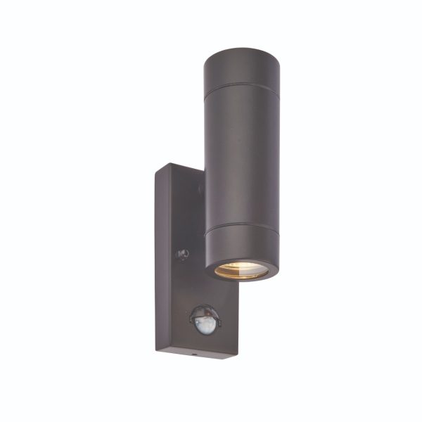 Saxby Lighting 75433 Palin Outdoor PIR Wall Spotlight In Matt Black Finish IP44