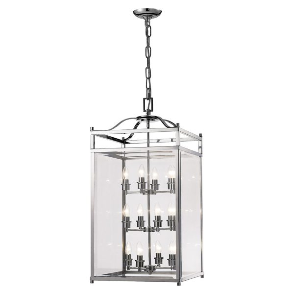 IL31105 Aston 12 Light Chrome Ceiling Lantern