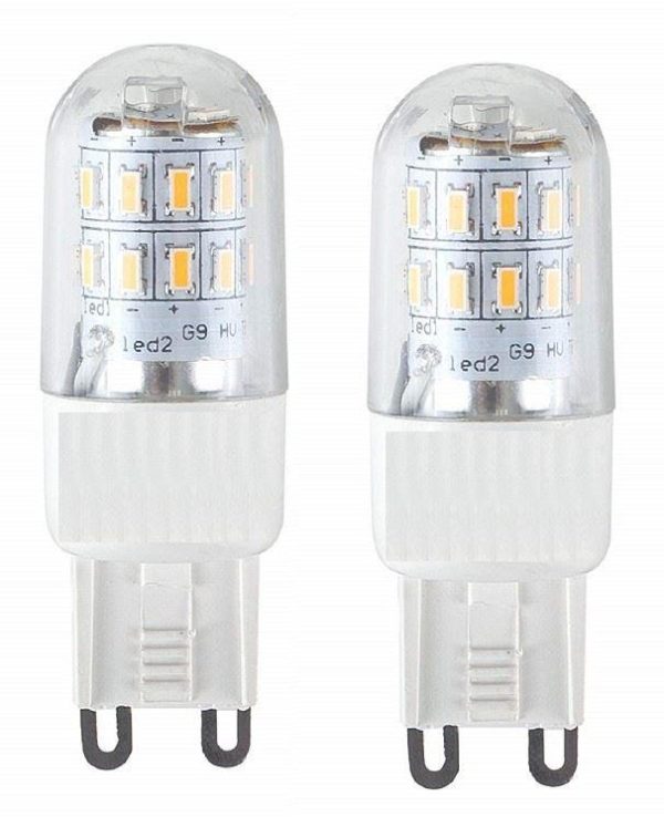 3 Watt Dimmable LED G9 Lamp - Twin Pack