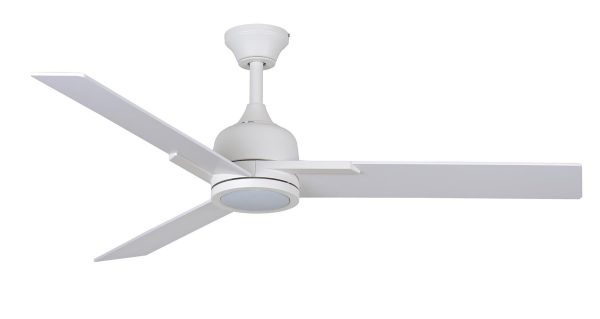 Fantasia 117377 Darwin 52 Inch Matt White Ceiling Fan with LED Light