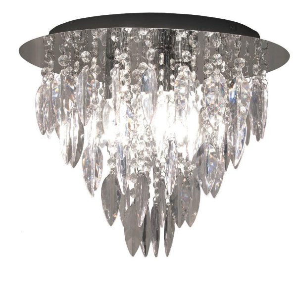 Dallas 3 Light Round Flush Ceiling Chandelier